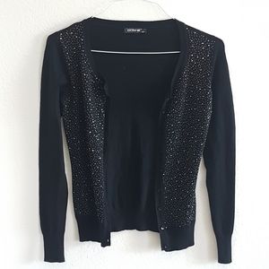 Cardigan silver rhinstones